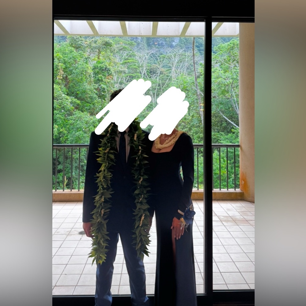 Infinitely Elegant Midnight Blue Long Sleeve Maxi Dress